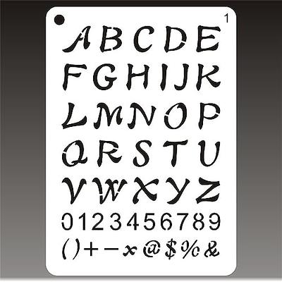 Letter Stencils, 8 Pack, 4 x 8 Inch, Alphabet Stencils, Letter