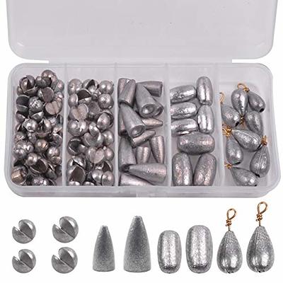Drop Shot Weights Kit, 52pcs Round Fishing Weights Sinkers Bass Casting  Drop Shot Sinkers Rig Cannonball Weights Assorted Set for Bass Fishing  Freshwater Saltwater - Yahoo Shopping