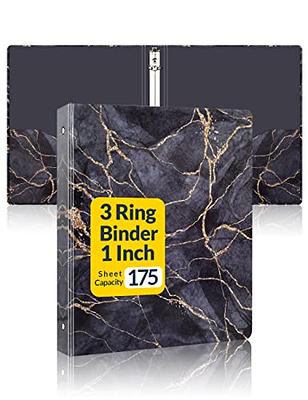 Enday 3-Inch Slant-D Ring View Binder with 2 Pockets, Black