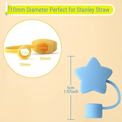 VVAYHUA Straw Cover Cap for Stanley Cup, 6Pcs Star Shape Silicone