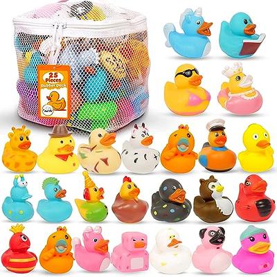 25 Pack Rubber Ducks for Jeep Duck: Assorted Rubber Duck Duckies in Bulk  2.2 inch Cute