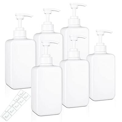 Empty Plastic Pump Bottles Dispenser 4 Pack 16oz/500ml Portable Clear  BPA-Free Cylinder Shampoo Lotion Hand Pump Bottle Durable Refillable  Containers