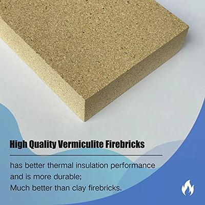 Fire Bricks, Woodstove Firebricks, Size 9″ x 4-1/2″ x 1-1/4″, 4-Pack,  Insulating Fire Bricks, Clay Firebricks Replacement for Wood Stoves,  Fireplaces