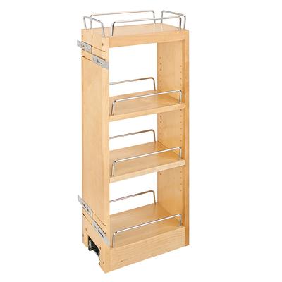 Rev-A-Shelf 3-in W x 30-in H 4-Tier Cabinet-mount Wood Pull-out Spice Rack  in the Cabinet Organizers department at