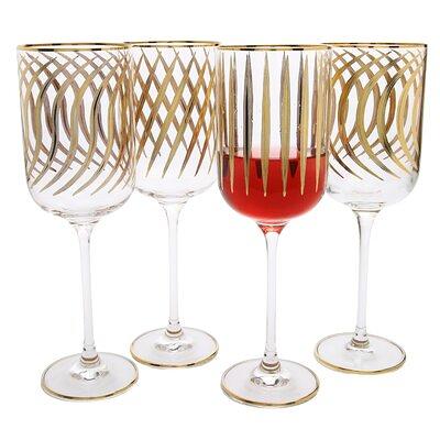 Shop 14 oz. Stemmed Wine Glass, 4 Colors (Set of 4)