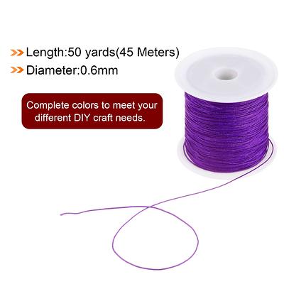 1 Roll Nylon Beading Thread Knotting Cord 0.6mm 50 Yards Satin String,  Purple - Yahoo Shopping