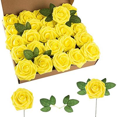 Lansdowns Artificial Flower Foam Rose 25pcs Real Looking Fake Rose