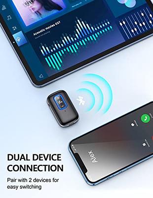 COMSOON Bluetooth Receiver for Music Streaming/Hands-Free Calls, AUX  Bluetooth Adapter for Car/Home Stereo/Speakers/Wired Headphones, 14H  Battery