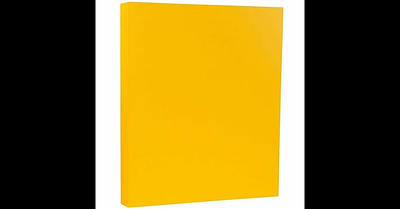 JAM PAPER 8.5 x 11 Matte Paper, 28lb, Light Yellow, 100 Sheets