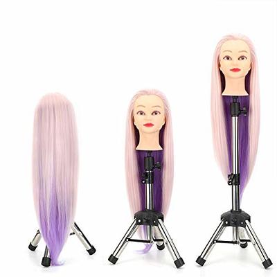 Klvied Reinforced Wig Stand Tripod Mannequin Head Stand, Adjustable Holder  fo