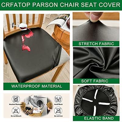 Waterproof Chair Cover PU Leather Seat Cover Stretch Chair Seat