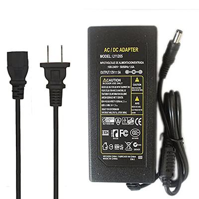 JOYLIT 12V 5A Power Supply Adapter 60W, AC 100-240V Convert to DC