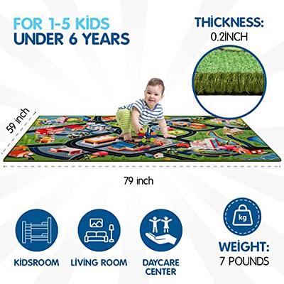 Baby Play Mat with Non-Slip Backing, 1.2 Thick Memory Foam Soft Padded  Carpet for Living Room/Bedroom, 5x7 ft Rug for Kids, Toddler, Children,  Nusery
