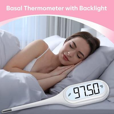 Digital Basal Body Thermometer: Easy@Home Accurate BBT for Ovulation  Tracking & Fast Oral Thermometer with Large LCD Backlit Display, 1/100th  Degree High Precision & Memory Recall