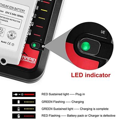 ANTOBLE 20V Battery Charger for Black+Decker LBXR20 20V MAX Lithium Ion  Tool Battery LCS1620B LCS1620