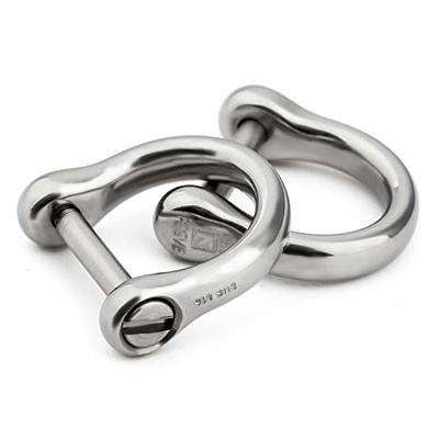 2pcs D-Rings Screw in Shackle Horseshoe U Shape D Ring, D Rings