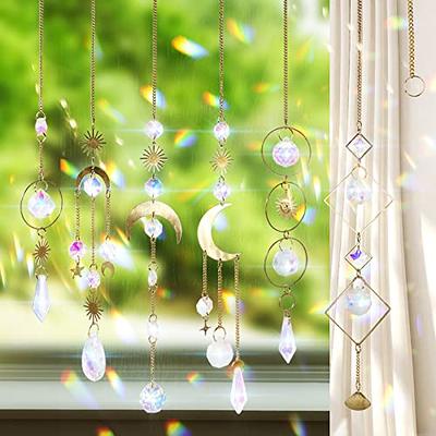 Moon Sun Catcher Crystal Window Hanging Decorative Rainbow Maker for Office  Garden Party Wedding 