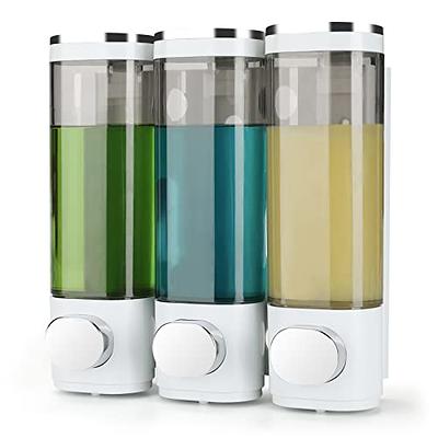 Dyiom 3-in-1 Shower Soap Dispenser, Shampoo and Conditioner Dispenser, Soap Separator Bathroom, White