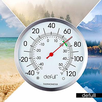 GuDoQi Indoor Outdoor Window Thermometer, No Battery Required, Transparent  Dial, Weather Thermometer, Accurate Readings for Home, Office, Patio