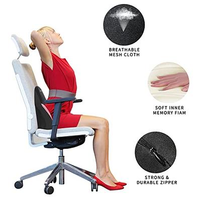 Relieve Back Pain & Stay Comfortable While Driving - Mesh Ventilate Lumbar  Support Cushion For Car Seats & Office Chairs