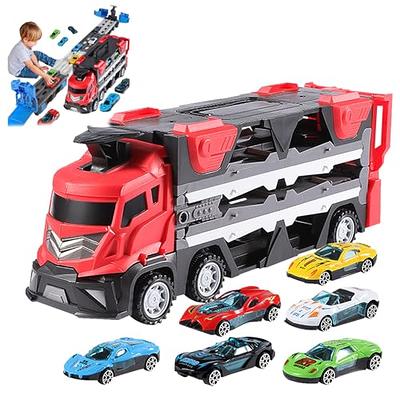 Top Right Toys Construction Trucks Toy Set for Toddler Boys - 3 Piece Small  Toy Car Vehicles with Dump Truck, Excavator Tractor, and Cement Mixer