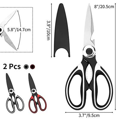 2 Pack - Kitchen Shears,Kitchen Scissors Heavy Duty Meat Scissors Poultry  Shears