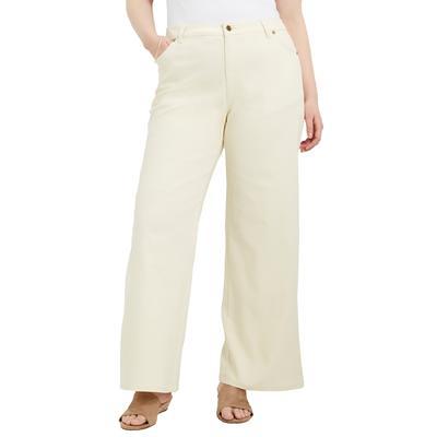 June + Vie Women's Plus Size Wide-Leg Pant 