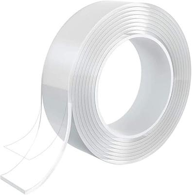 Nano Double Sided Poster tape Heavy Duty Multipurpose Hanging Adhesive  strips Strong Sticky Mounting tape Picture Gel tape (Transparent 9.84FT)  9.84FT Transparent