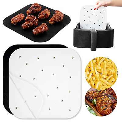 Reusable Air Fryer Liners,100% Food-Grade Silicone,Air Fryer Accessories  For GOURMIA, POWER XL, GOWISE, PHILIPS, ULTREAN,(8-Inch 