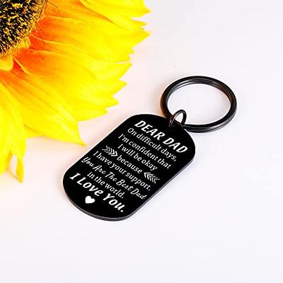 Resdink Dad Birthday Gifts for Dad Keychain - Remember I Love You Dad Gifts, Meaningful Dad Birthday Present from Daughter