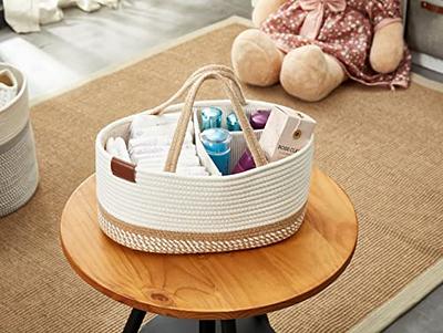 YiLiiod Baby Diaper Caddy Organizer Large Cotton Rope Nursery