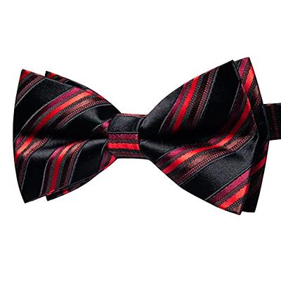 AWAYTR Ladies Adjustable Pre tied Bowtie - Solid Color Bow Ties for Women  (Black at  Men's Clothing store