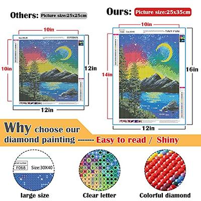 2 Pack 5D Diamond Painting Kits for Adults - Gem Art Diamond Paintings  Packs Diamond Arts Kits Paint By Diamonds - DYI Diamond Art Painting  Diamond