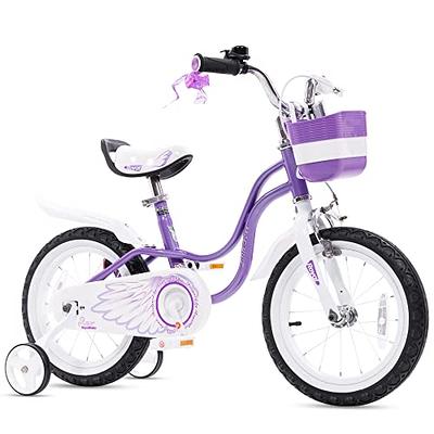  Titan Girl's BMX Bike Flower Power Princess for 5-7 Years  Girls with Training Wheels 16 Inch Toddler Girl Bike Kids Bicycle with  Utility Basket Doll Seat & Streamers - Multicolor 