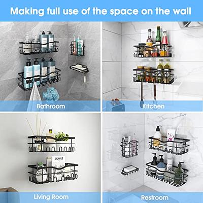 Hanging Shower Caddy Stainless Steel Wall Mounted for Bathroom & Kitchen  Storage