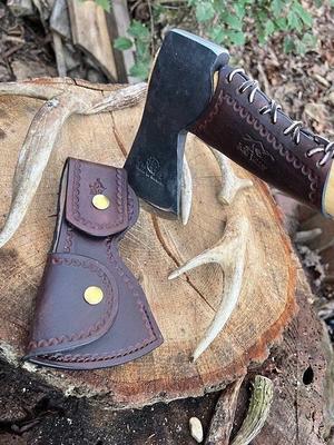 Handmade Carving Axe Hand Forged Camping Axe with Sheath - Bushcraft