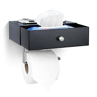 Atlas Home Toilet Paper Holder with Shelf - Flushable Wipes