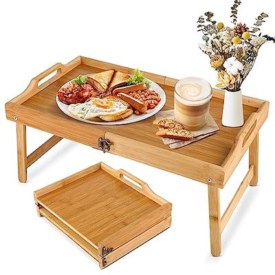 KEEKR Bed Tray with Adjustable Height for Eating - Portable Food Table