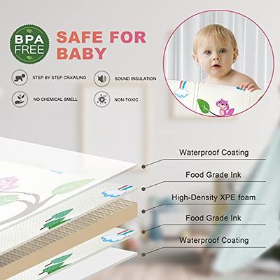 Baby Play Mat, Floor Crawling Educational Double Sided Waterproof