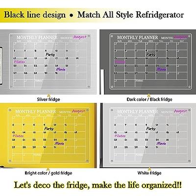  Acrylic Calendar Magnetics Board for Fridge Reusable Magnetics  Planning Office Organization and Storage for Desk : Office Products