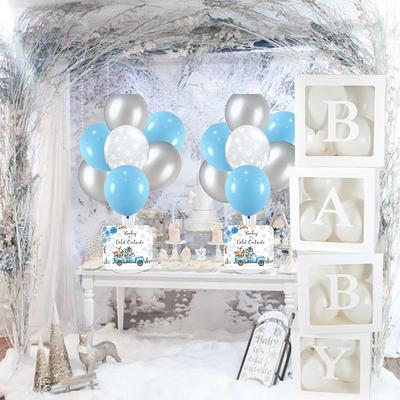  Baby Shower Decorations Baby Boxes with Letters, 4pcs