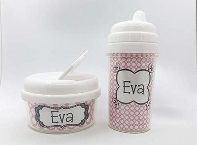 Personalized Snack Cup Baby Toddler Snack Containers 