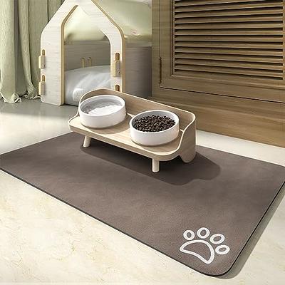 Pet Feeding Mat Cat Food Mats for Indoor Cats Absorbent Cat Feeding Bowl  Mat No Stains Easy Clean Cat Food Mat Quick Dry Mat for Cat Food and Water