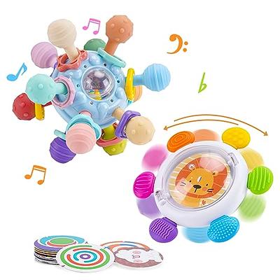 HINZER 3-in-1 High Chair Toys with Suction Cup Spinner Toy for Baby Toys 6 to 12-18 Months Infant Bath Toys for Toddlers 1-3 Spinning Suction Tray