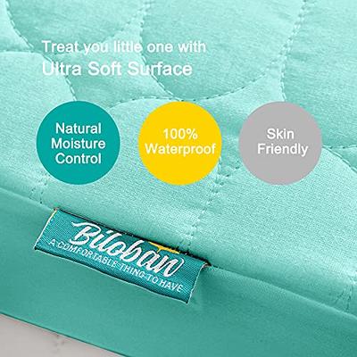 Biloban Waterproof Crib Mattress Protector Pad (Standard Size 52 x 28),  Toddler Mattress Cover Machine Washable & Dryer Fit Baby Bed Mattress