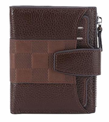 Letter Detail Small Wallet, Women's Simple Faux Leather Fold