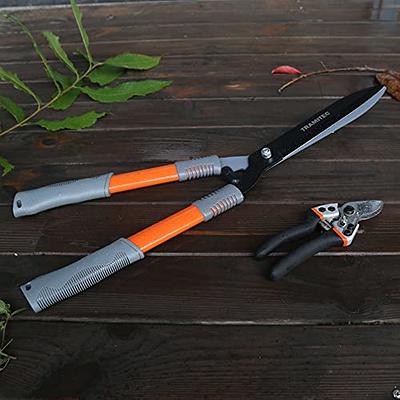 CyberGenZ Bypass Pruning Shears - 8 Garden Shears Pruning, Heavy Duty  Garden Clippers Handheld with Orange Adjustable Grip, Gardening Pruners  Tool