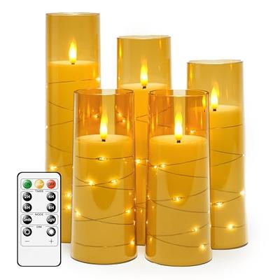Leejec iSH09-M618852mn 20pcs Flameless Taper Floating Candles with Magic  Wand Remote, Flickering Warm Light, Battery Operated 6.1 LED Electric W