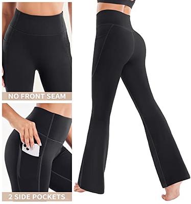 Women's Fleece Lined Yoga Pants Thermal High Waisted Flare