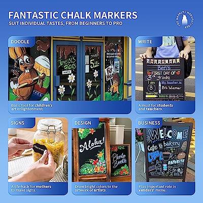 SILENART White Chalk Markers 12 Pack, Liquid Chalk Markers White, Erasable  Chalkboard Markers for Kids